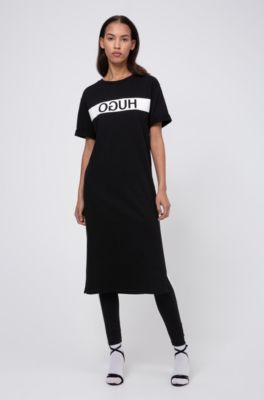 HUGO - Relaxed-fit jersey T-shirt dress 