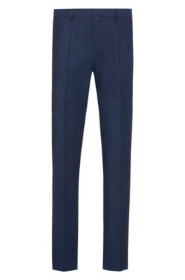 Extra-slim-fit trousers in a virgin-wool blend, Blue