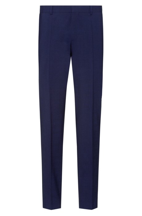 Slim-fit trousers in a super-stretch wool blend, Blue