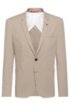 Extra-slim fit jacket in stretch cotton, Beige