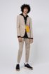Extra-slim fit jacket in stretch cotton, Beige