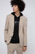 Extra-slim fit jacket in stretch cotton, Beige