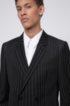 Double-breasted extra-slim-fit jacket in pinstripe wool, Patterned