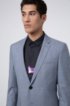 Extra-slim-fit jacket in melange virgin wool, Blue