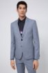 Extra-slim-fit jacket in melange virgin wool, Blue