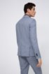 Extra-slim-fit jacket in melange virgin wool, Blue