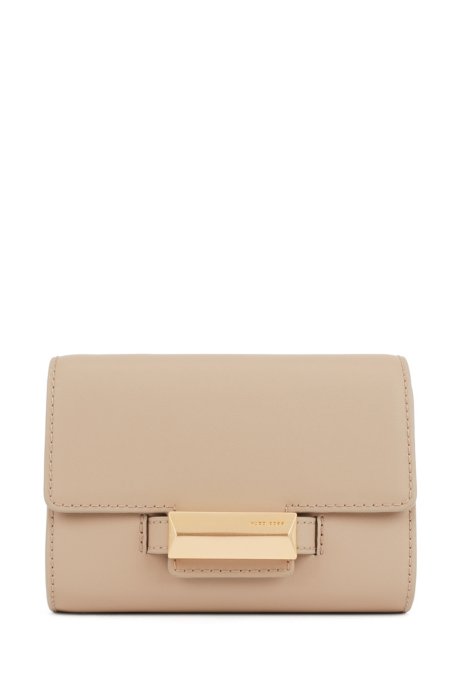 Leather belt bag with detachable chain strap, Brown