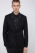Extra-slim-fit jacket with "HUGO loves Berlin" lining, Black