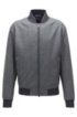 Bomber jacket in melange virgin wool, Grey