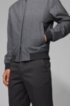 Bomber jacket in melange virgin wool, Grey