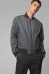 Bomber jacket in melange virgin wool, Grey
