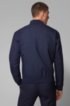 Bomber jacket in melange virgin wool, Dark Blue