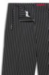 Regular-fit trousers in striped stretch fabric, Black