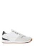 Running-style trainers in mixed materials, White