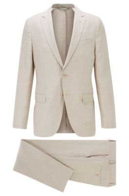 hugo boss linen suit