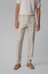 Vegan slim-fit suit in Italian linen, Light Beige