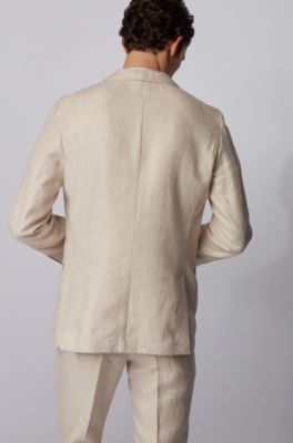 hugo boss linen suit