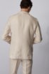 Vegan slim-fit suit in Italian linen, Light Beige