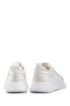 Running-style trainers in tonal nappa leather and mesh, White