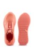 Running-style trainers in tonal nappa leather and mesh, Pink