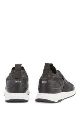 boss athleisure maze low top knit trainers