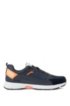 Low-top trainers in mixed materials with branded webbing, Dark Blue