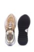 Running-style trainers in nappa leather with mesh details, Beige