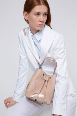 HUGO - Drawstring-close bucket bag in 