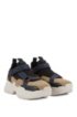 Hybrid trainers with webbed-tape details, Beige