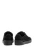 Tennis-style nubuck trainers with tonal sole and laces, Black