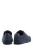 Tennis-style nubuck trainers with tonal sole and laces, Dark Blue