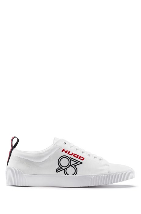 Woven-nylon trainers with HUGO '93 logo, White