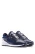 Running-style trainers with iridescent elements, Dark Blue