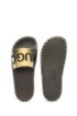 D&eacute;grad&eacute;-effect slides in rubber with logo details, Green