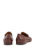 Italian-made loafers in grained leather with collapsible heel, Dark Brown