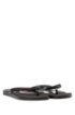 Rubber flip-flops with contrast logos, Black
