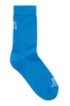 Quarter-length socks with stylised monogram , Blue