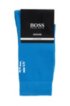 Quarter-length socks with stylised monogram , Blue
