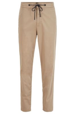 BOSS - Tapered-fit drawstring trousers 