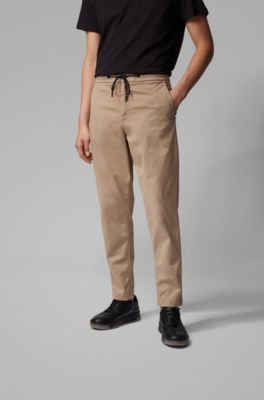 BOSS - Tapered-fit drawstring trousers 
