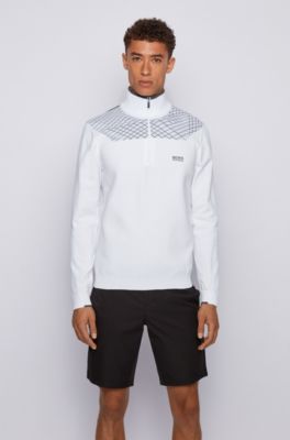 hugo boss zip neck sweater