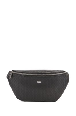 BOSS - Italian-leather belt bag with 