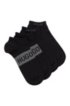 Two-pack of ankle socks with contrast logo details, Black