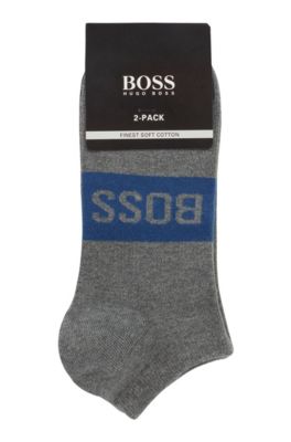 Two-pack of ankle socks with contrast 