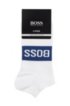 Two-pack of ankle socks with contrast logo details, White