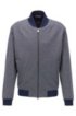 Regular-fit jacket in salt-and-pepper fabric, Dark Blue