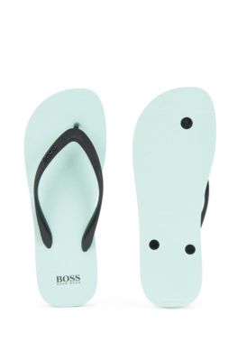 hugo boss flip flops blue