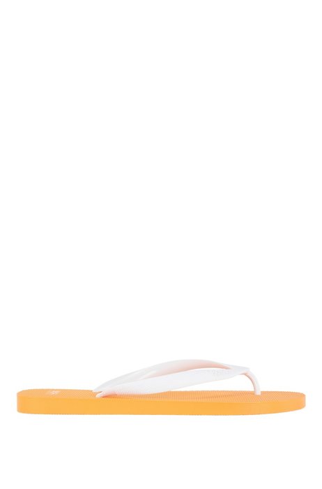 Flipflops aus Gummi mit Logo der neuen Saison, Orange