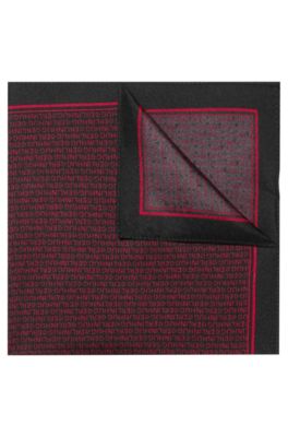 HUGO - Silk pocket square with new 