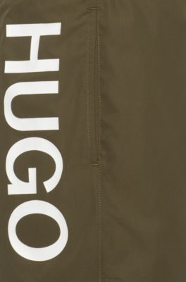 hugo boss khaki swim shorts